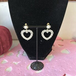 Aretes 14 k Gold Plated de corazón
